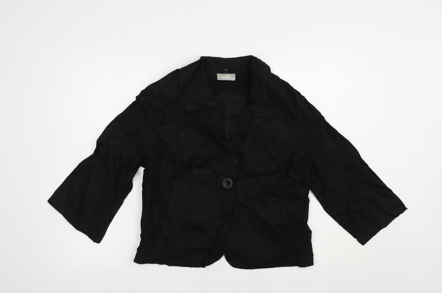 Wallis Womens Black   Jacket Blazer Size 16  Button