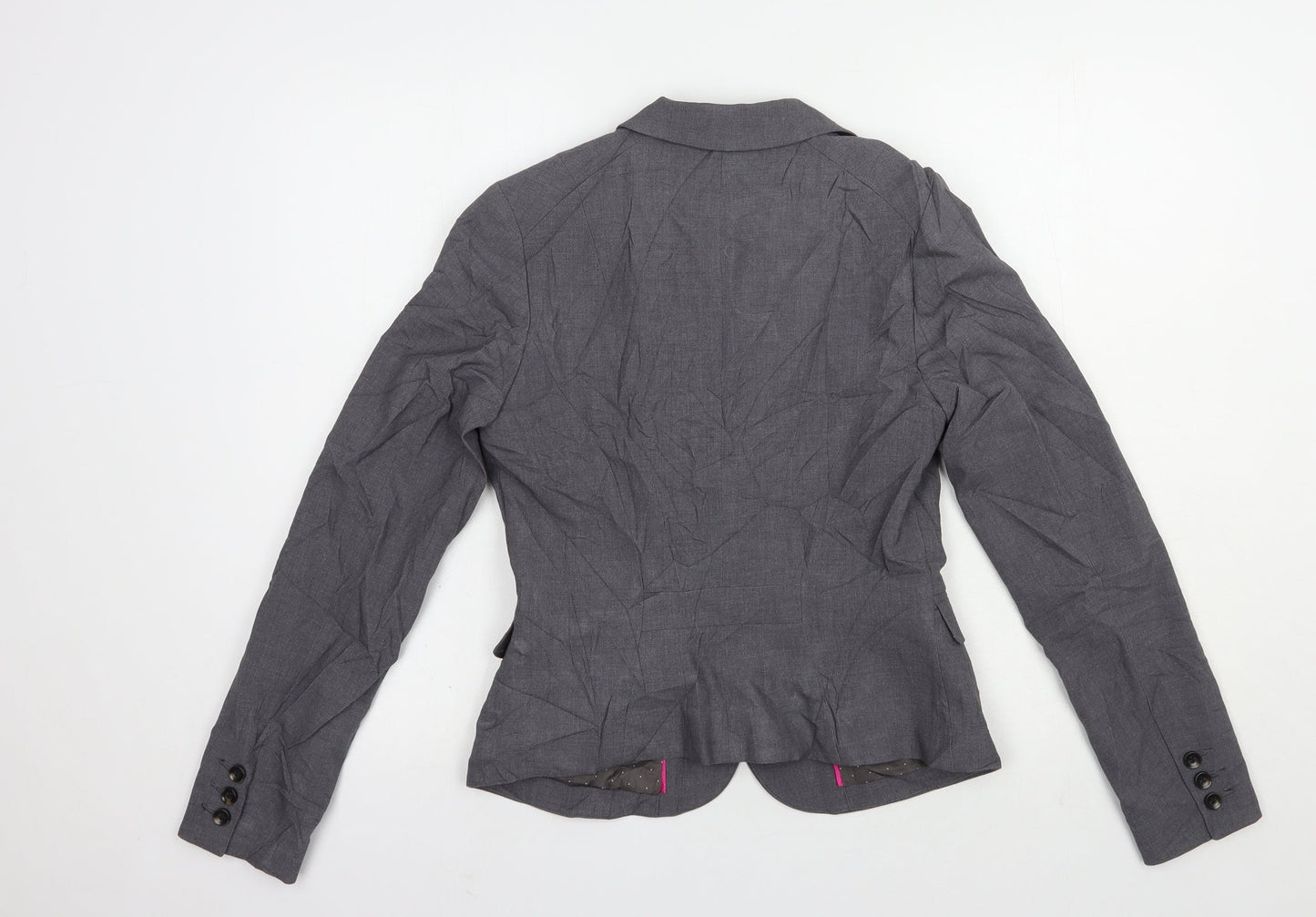 H&M Womens Grey   Jacket Blazer Size 8  Button