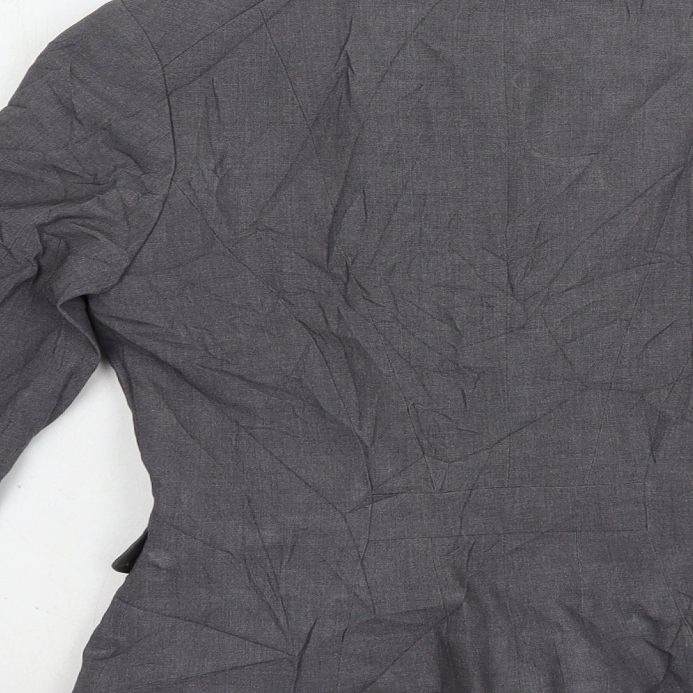 H&M Womens Grey   Jacket Blazer Size 8  Button