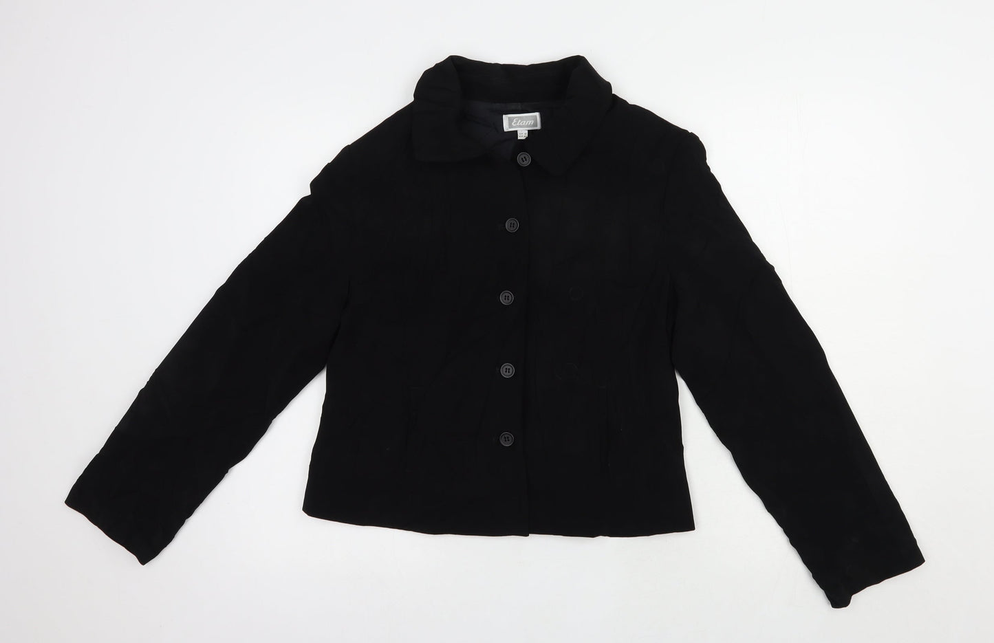 Etam Womens Black   Jacket Blazer Size 12  Button