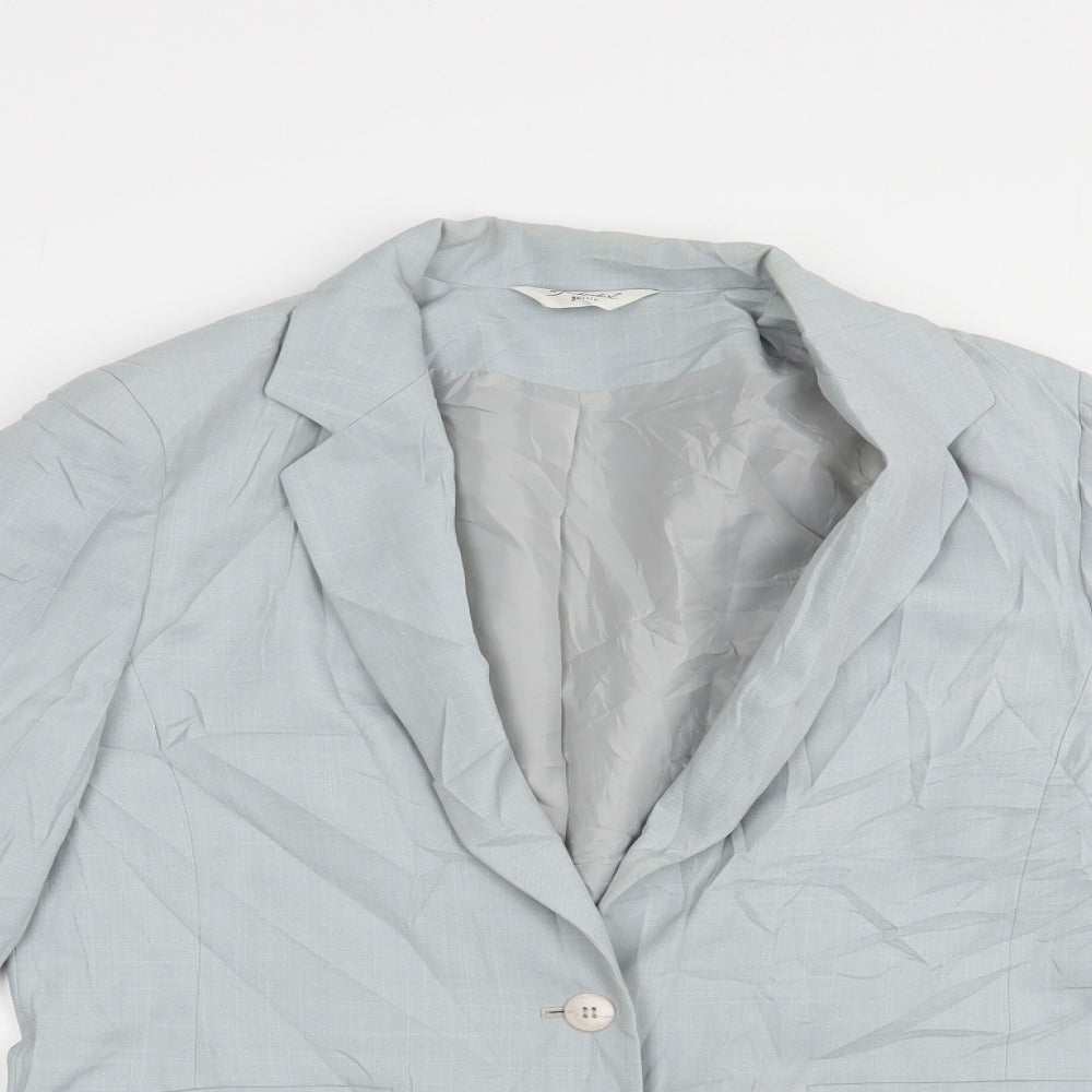 Berkertex Womens Grey   Jacket Blazer Size 12  Button