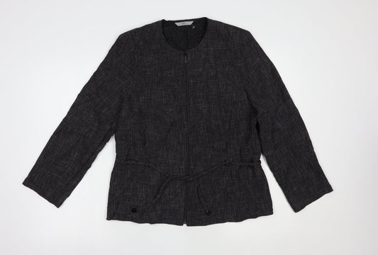 Marks and Spencer Womens Grey   Jacket Blazer Size 16  Zip