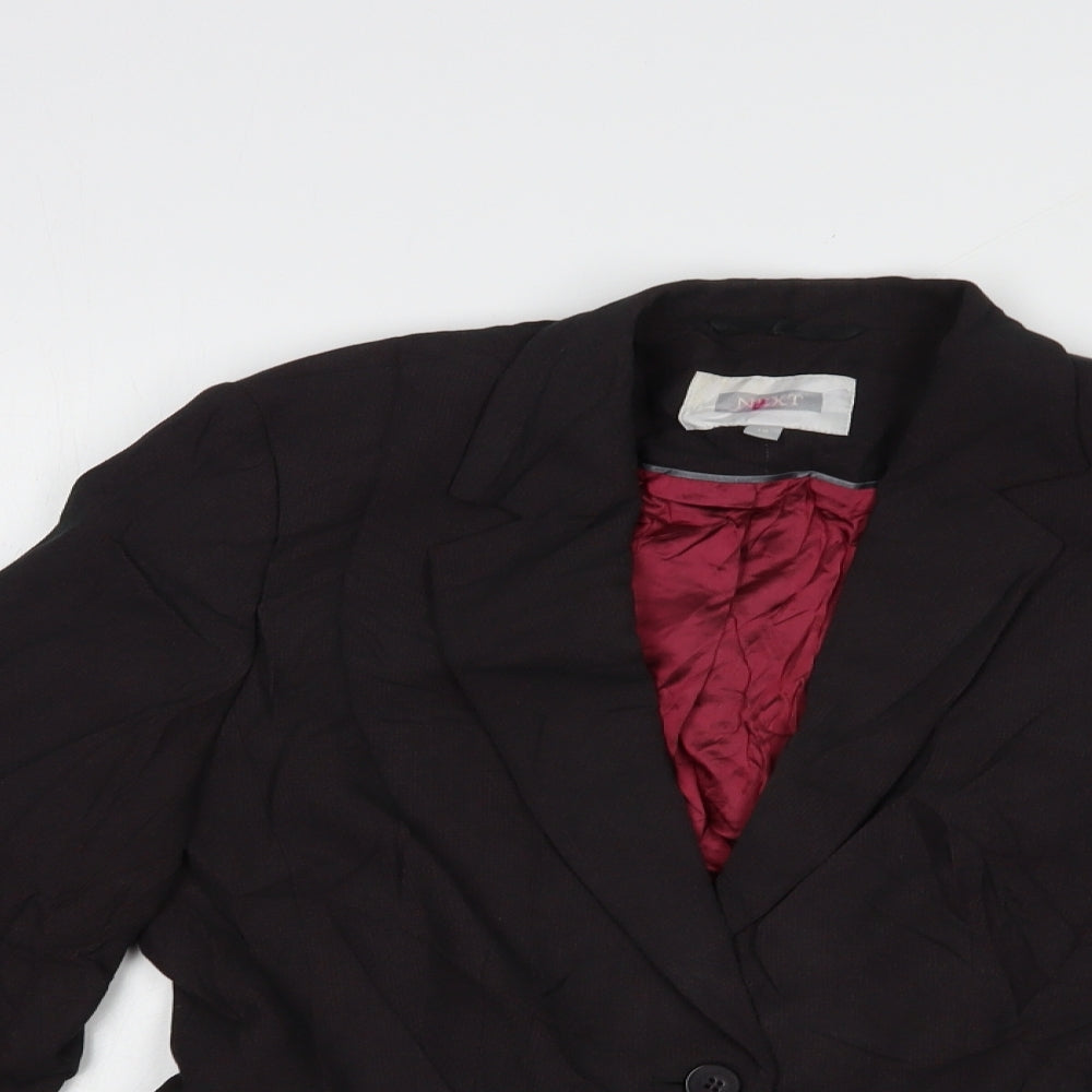 NEXT Womens Black   Jacket Blazer Size 10  Button