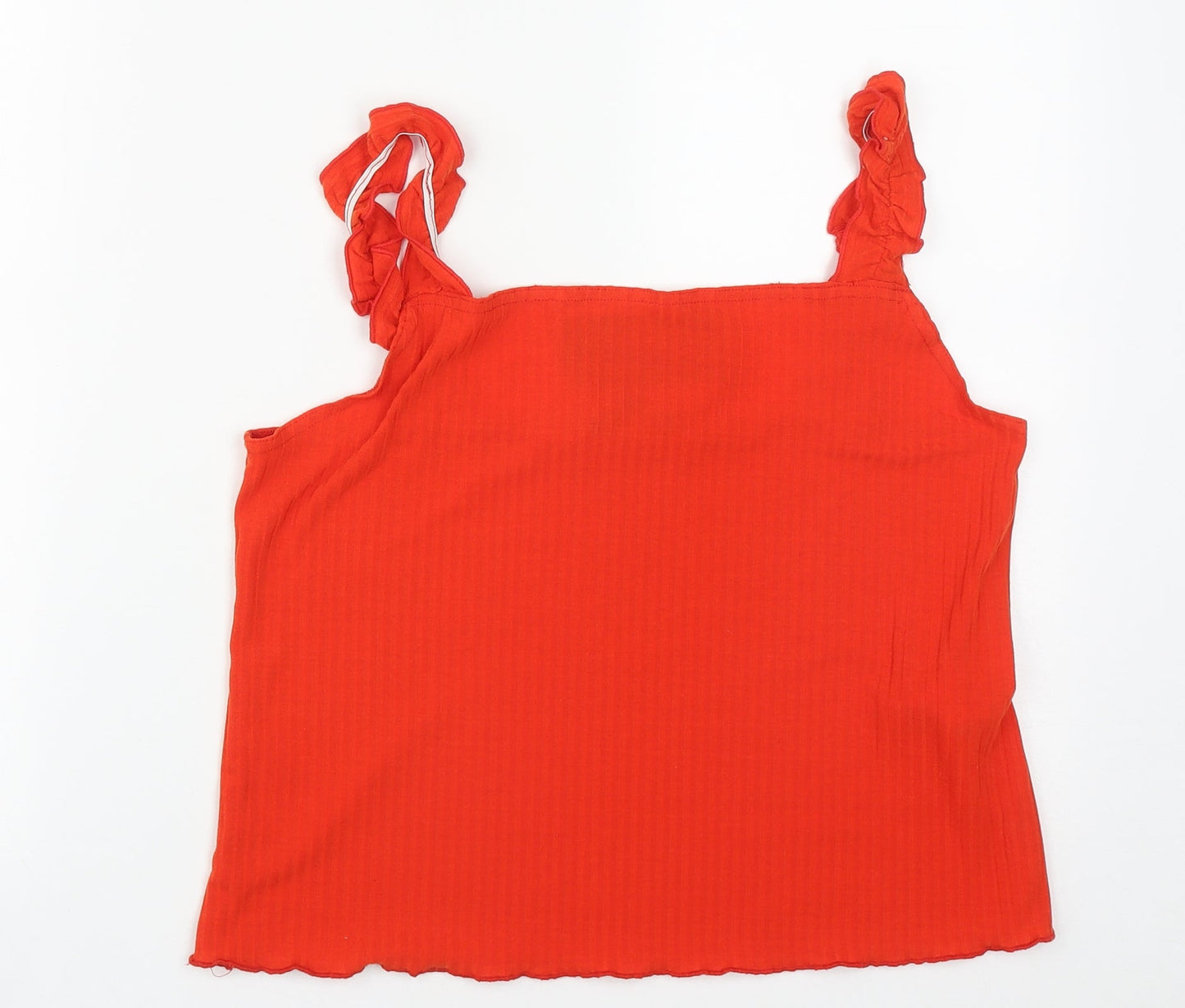 New Look Womens Orange  Polyester Cropped Tank Size 18 Square Neck