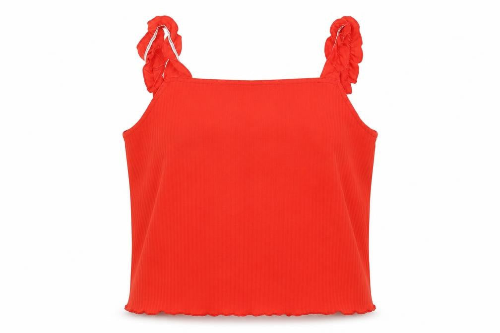 New Look Womens Orange  Polyester Cropped Tank Size 18 Square Neck