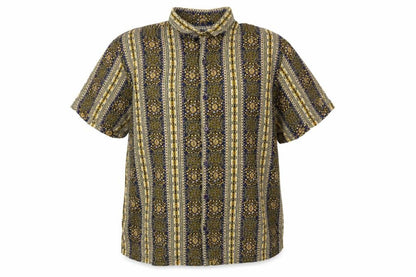 Brave Soul Womens Multicoloured Geometric Polyester Basic Button-Up Size XL Collared