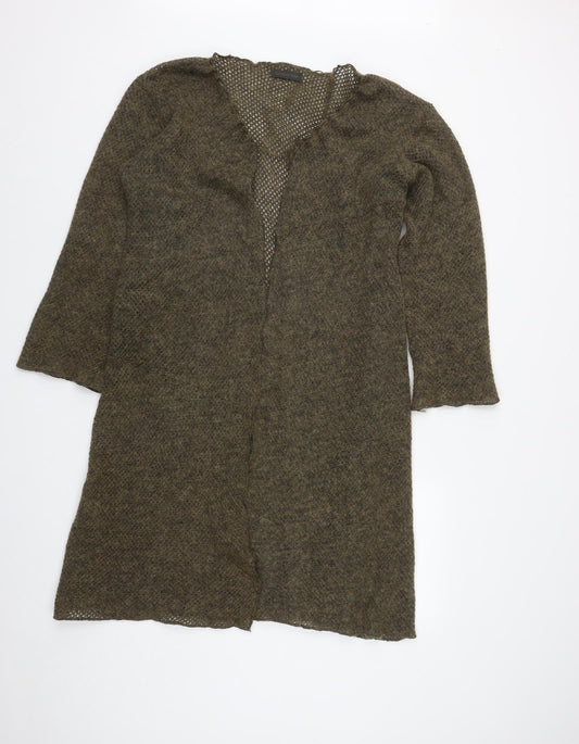 Imagination Womens Green V-Neck  Acrylic Cardigan Jumper Size L