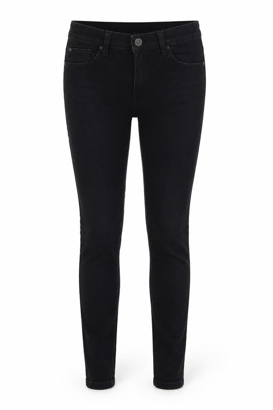 Denim Co Womens Black  Cotton Skinny Jeans Size 10 L27 in Regular Button