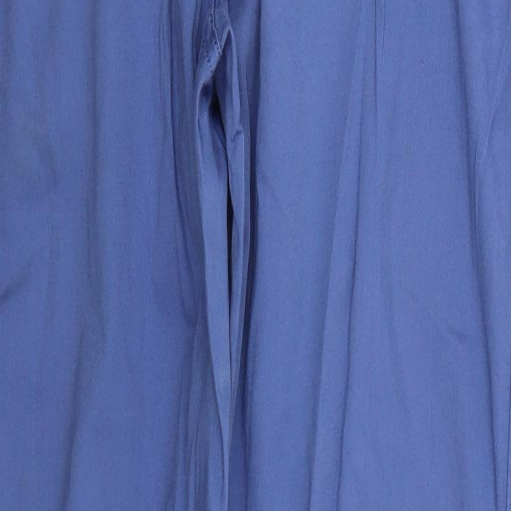 Next Womens Blue  Cotton Trousers  Size 10 L30 in Regular Button