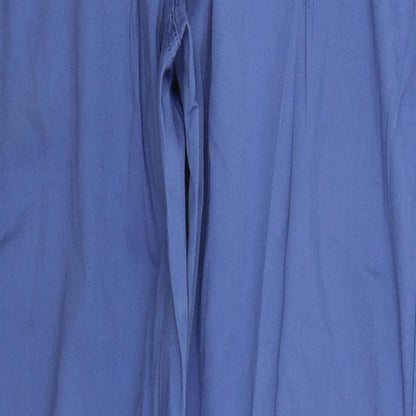 Next Womens Blue  Cotton Trousers  Size 10 L30 in Regular Button