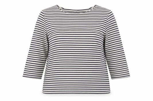 Marks and Spencer Womens White Striped Viscose Pullover Sweatshirt Size 16  Pullover