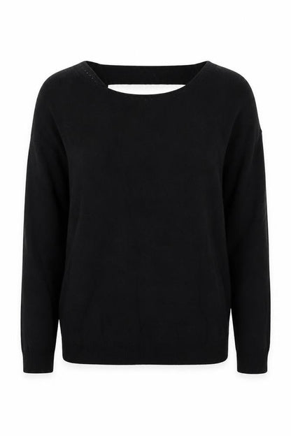 Next Womens Black Boat Neck  Viscose Pullover Jumper Size 10