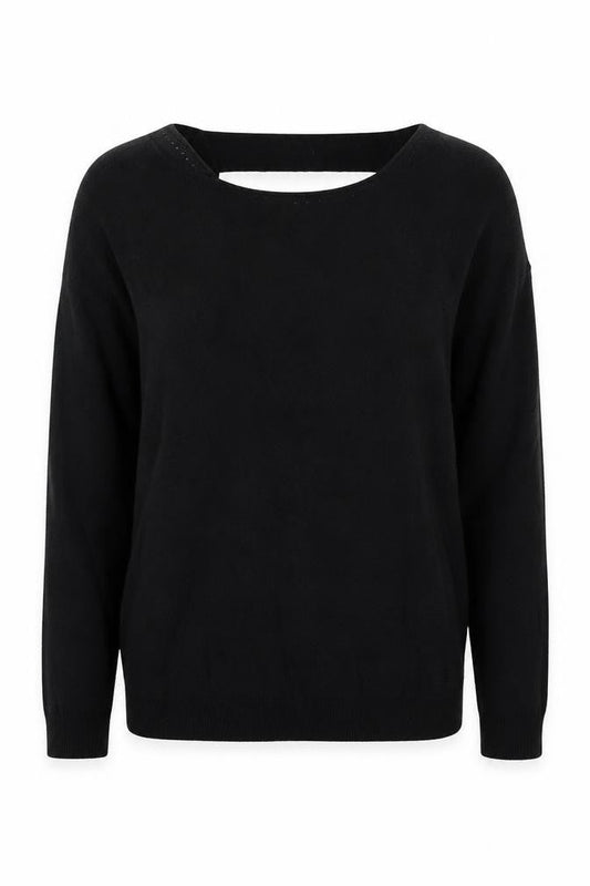 Next Womens Black Boat Neck  Viscose Pullover Jumper Size 10