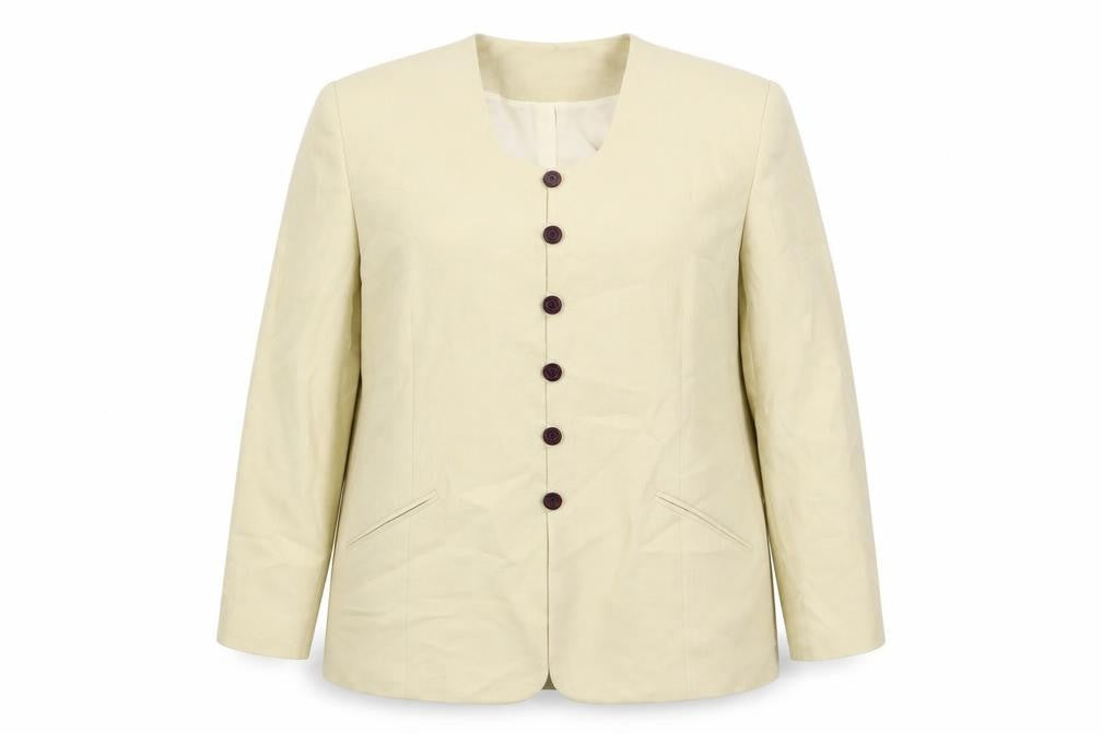 Vivienne Lawrence Womens Beige   Jacket  Size 16  Button