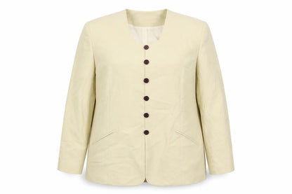 Vivienne Lawrence Womens Beige   Jacket  Size 16  Button