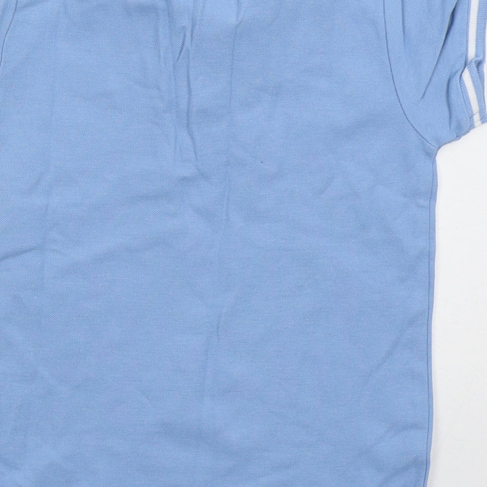 Jeff & co Boys Blue  Cotton Basic Polo Size 5-6 Years Collared Pullover