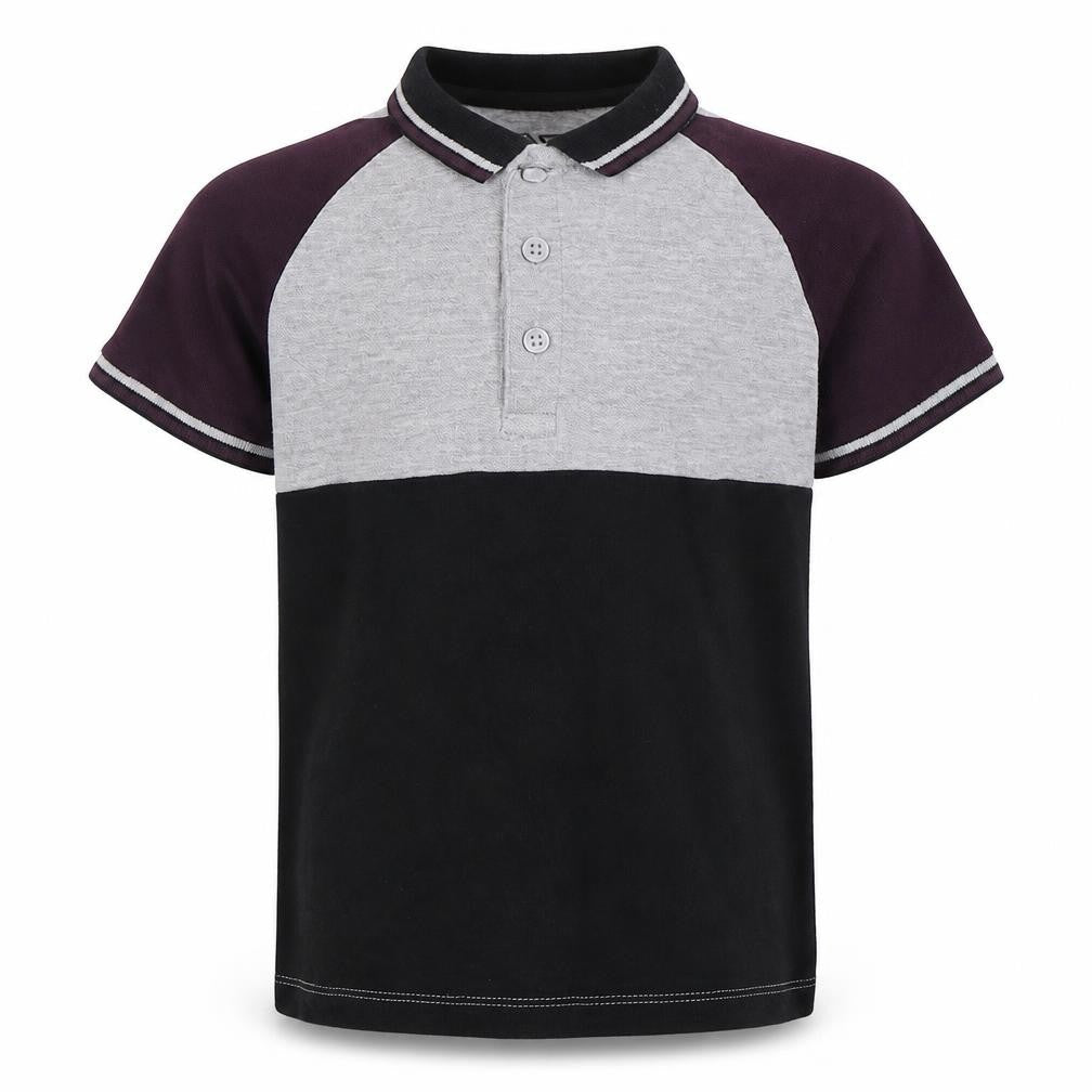 Matalan Boys Grey  Cotton Basic Polo Size 6 Years Collared Pullover