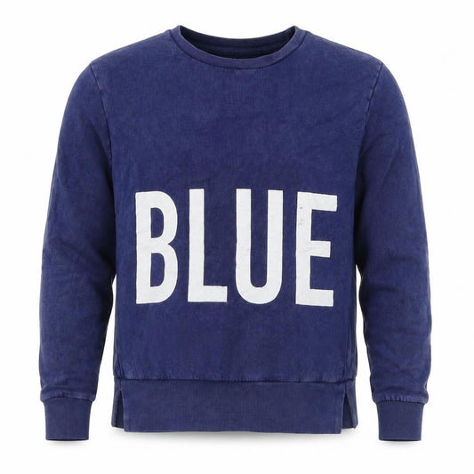 Next Mens Blue Round Neck  Cotton Pullover Jumper Size M