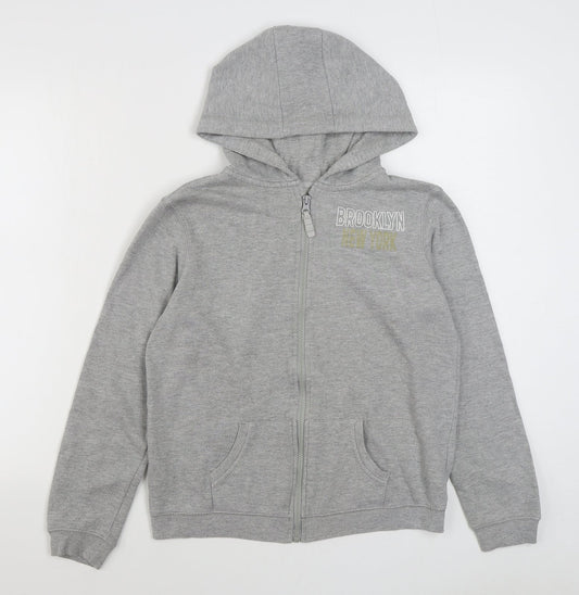 YD Girls Clear  Cotton Full Zip Hoodie Size 12-13 Years  Zip