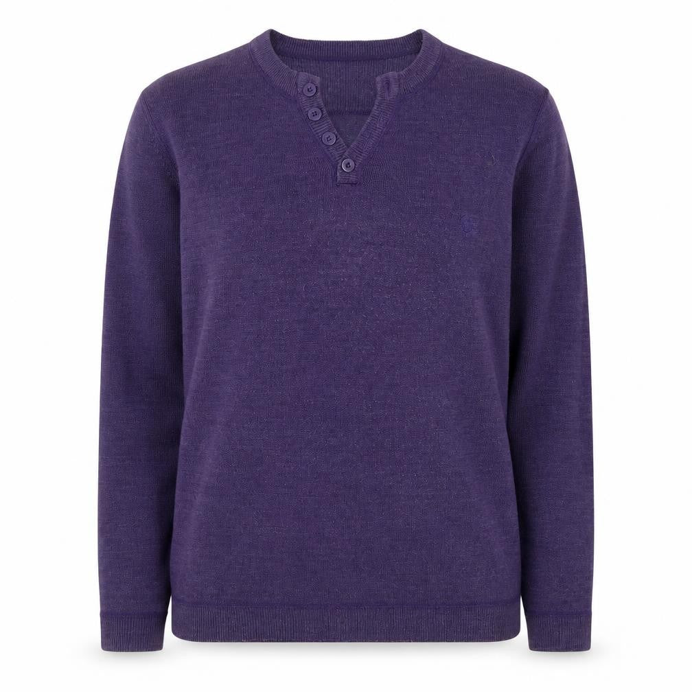 Debenhams Womens Purple V-Neck  Acrylic Pullover Jumper Size M