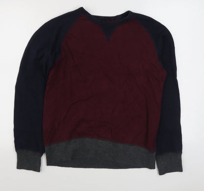 Uniqlo Mens Red  Cotton Pullover Sweatshirt Size S