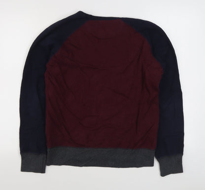 Uniqlo Mens Red  Cotton Pullover Sweatshirt Size S