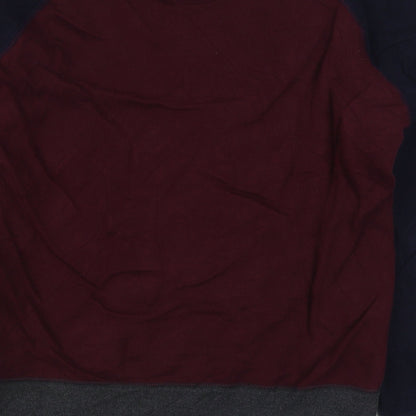 Uniqlo Mens Red  Cotton Pullover Sweatshirt Size S