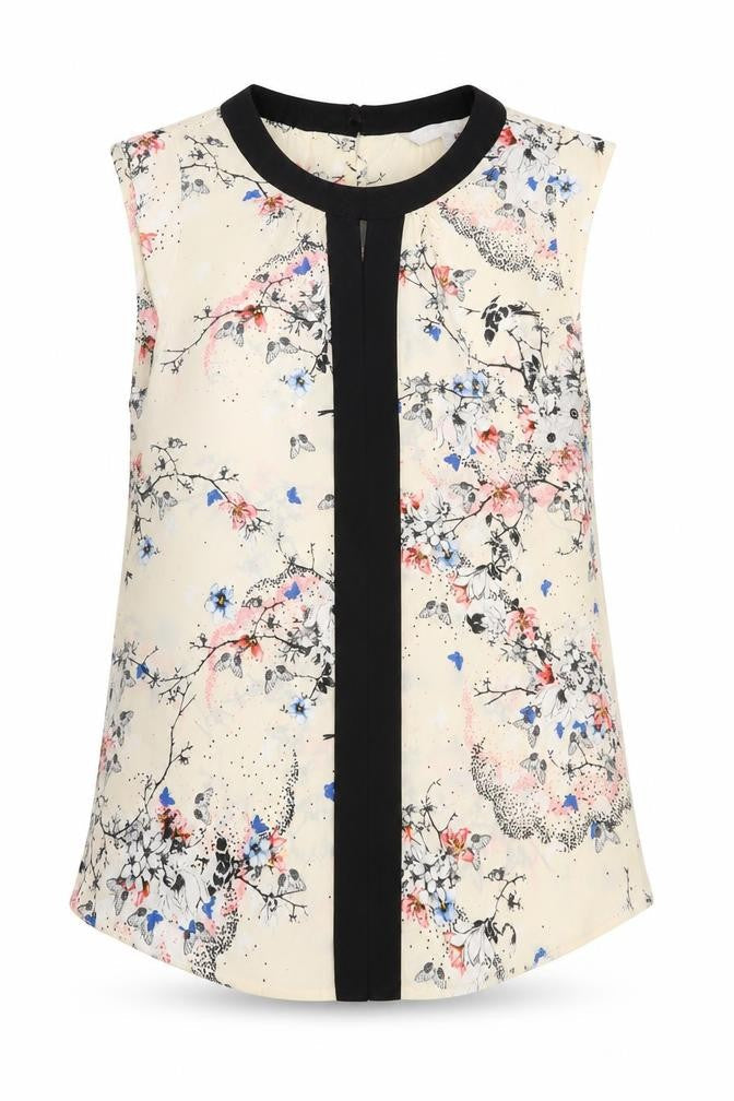Red Herring Womens Multicoloured Floral Polyester Basic Tank Size 8 Crew Neck