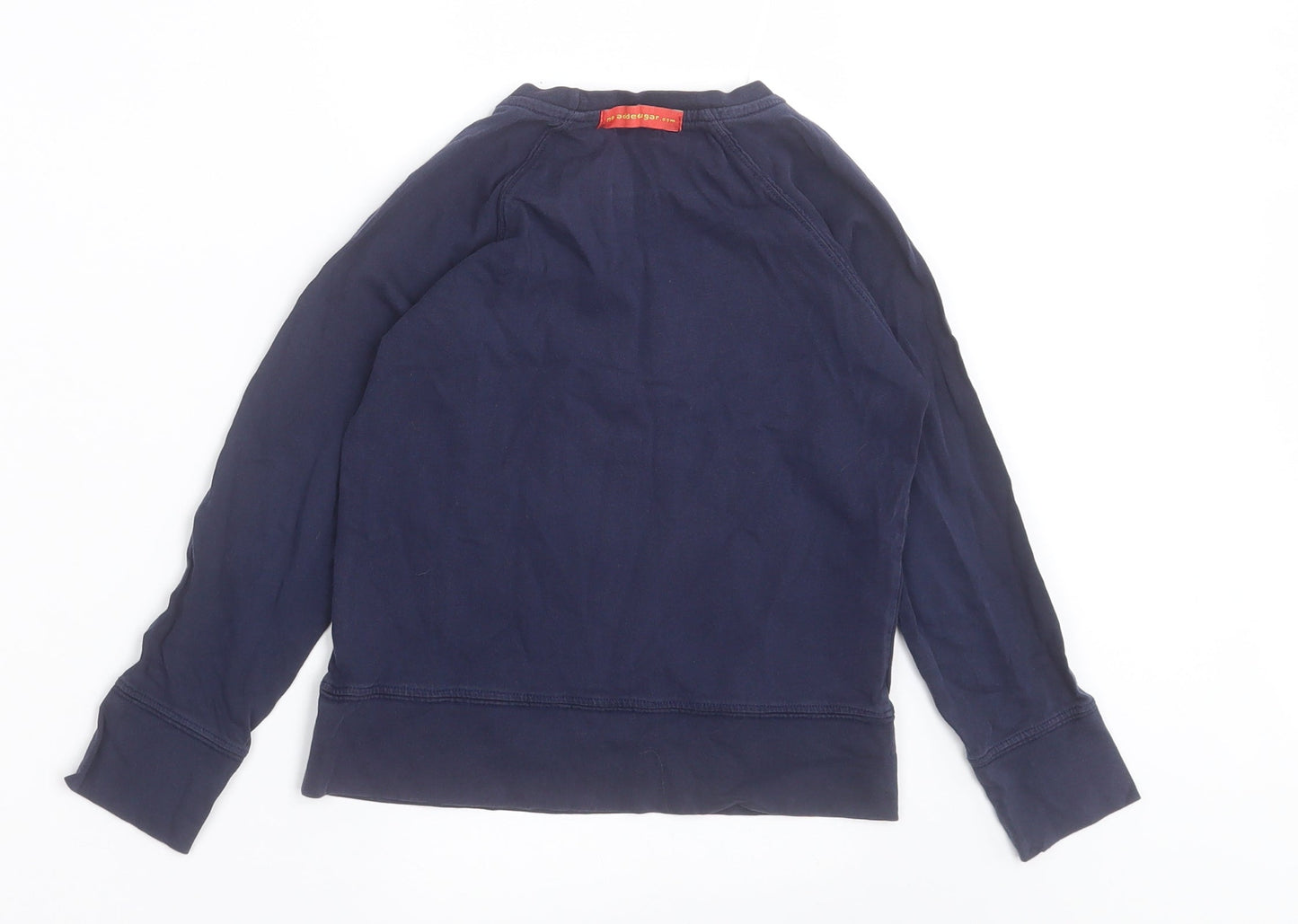 No Added Sugar Boys Blue  Cotton Basic Casual Size 5-6 Years Crew Neck Pullover