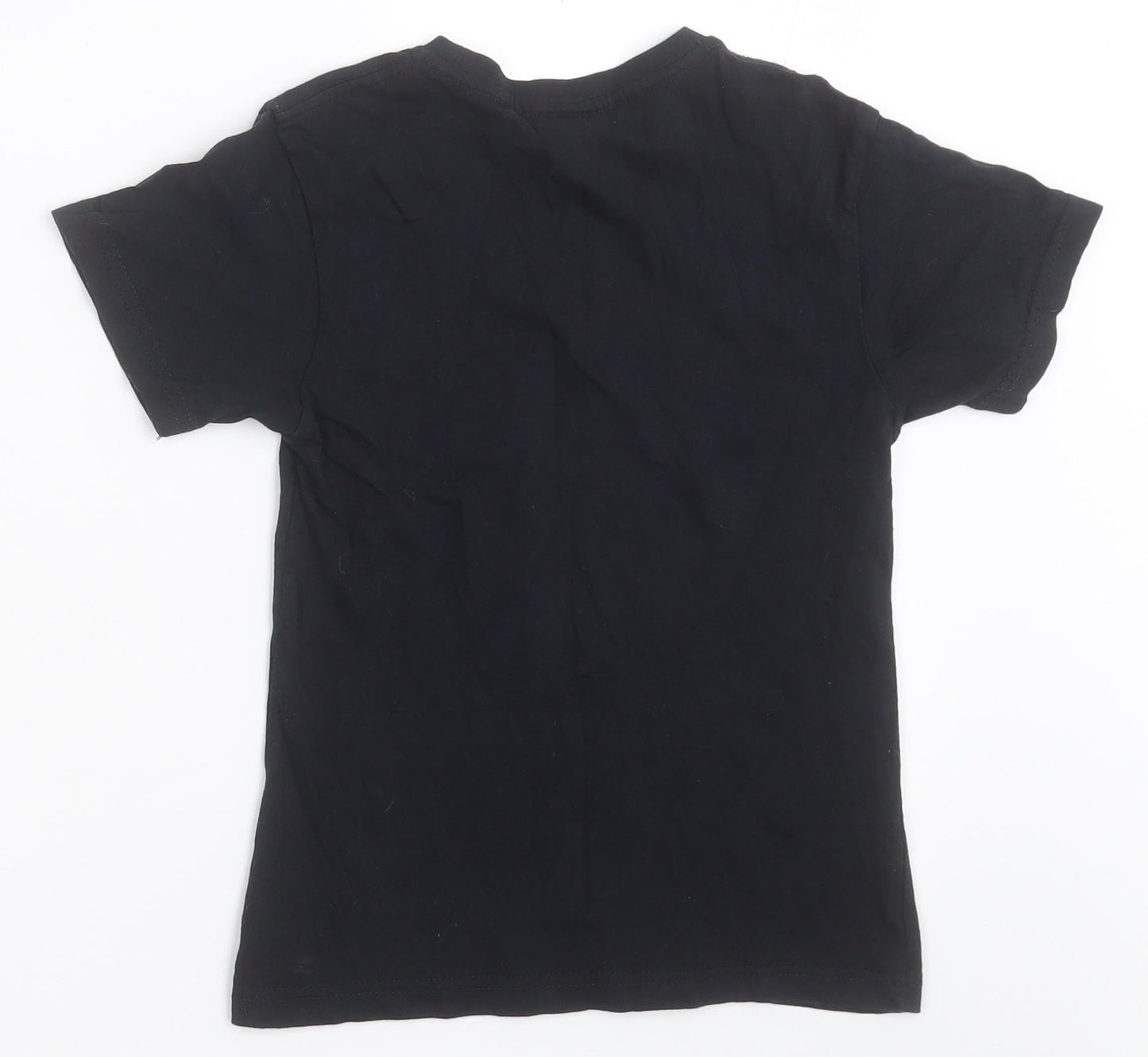 JHK Boys Black  Cotton Basic T-Shirt Size 5-6 Years Crew Neck Pullover