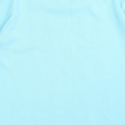 Preworn Womens Blue  Acrylic Basic T-Shirt Size S Crew Neck