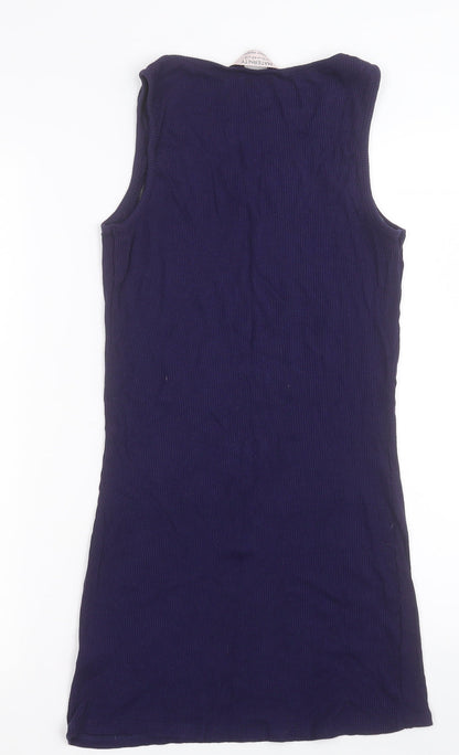 Dorothy Perkins Womens Blue  Viscose Bodycon  Size 14  Crew Neck Pullover