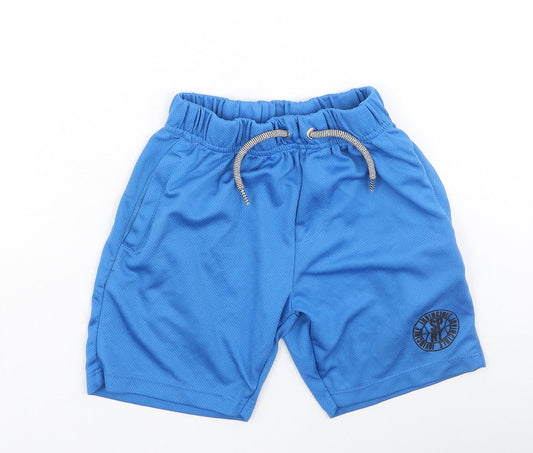 Pep & Co Boys Blue  Polyester Sweat Shorts Size 5-6 Years  Regular