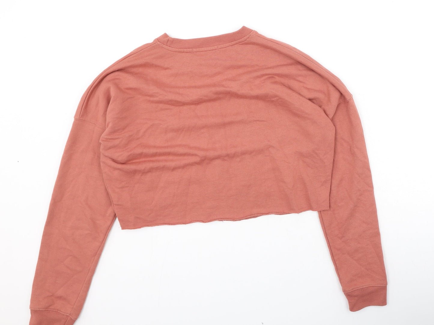 Missguided Womens Orange  Polyester Pullover Sweatshirt Size S