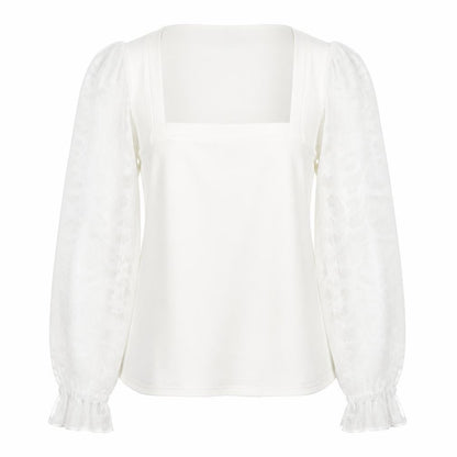 River Island  Womens White  Polyester Basic Blouse Size 12 Square Neck