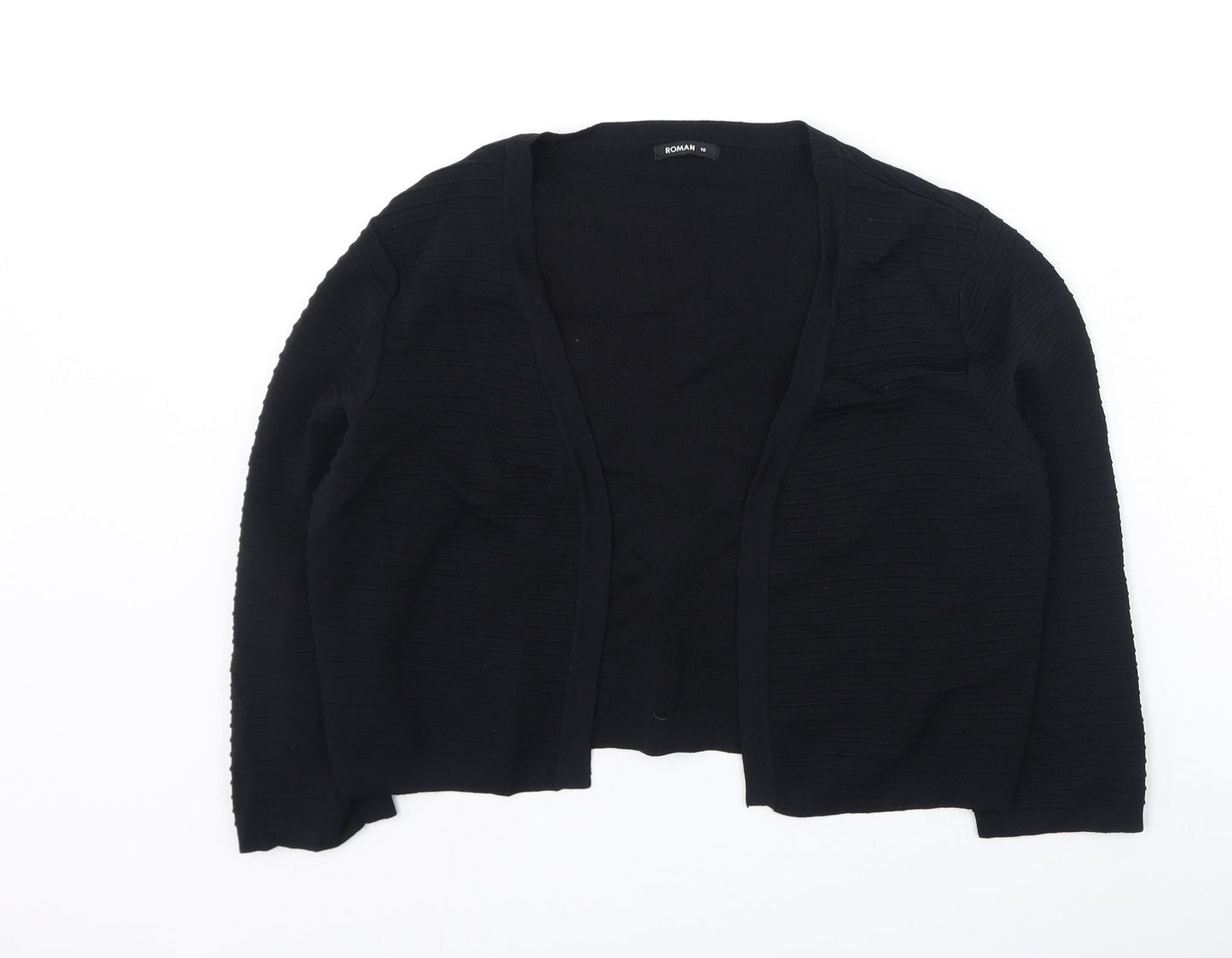 Roman  Womens Black V-Neck  Viscose Cardigan Jumper Size 10