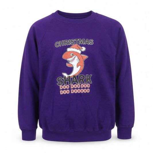 Russel Mens Purple  Cotton Pullover Sweatshirt Size L   - Christmas Jumper