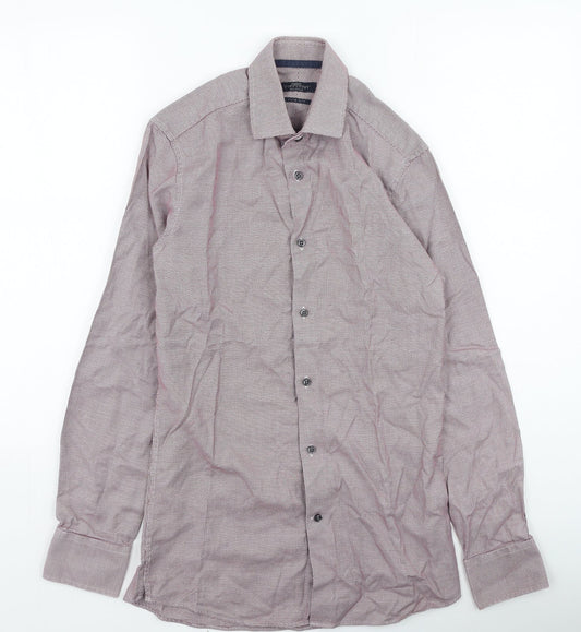 NEXT Mens Purple  Cotton  Button-Up Size 37 Collared