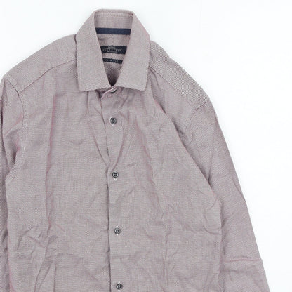 Next Mens Purple  Cotton  Button-Up Size 37 Collared