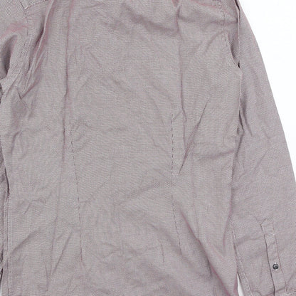 Next Mens Purple  Cotton  Button-Up Size 37 Collared