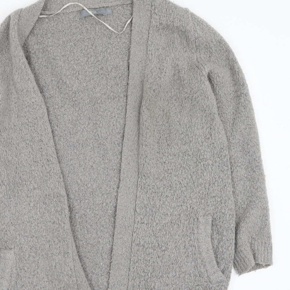 b.young Womens Grey V-Neck  Acrylic Cardigan Jumper Size L