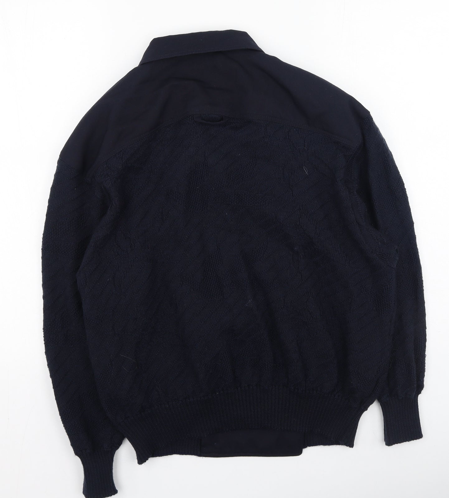 Ravens Womens Blue Collared  Polyester Cardigan Jumper Size M