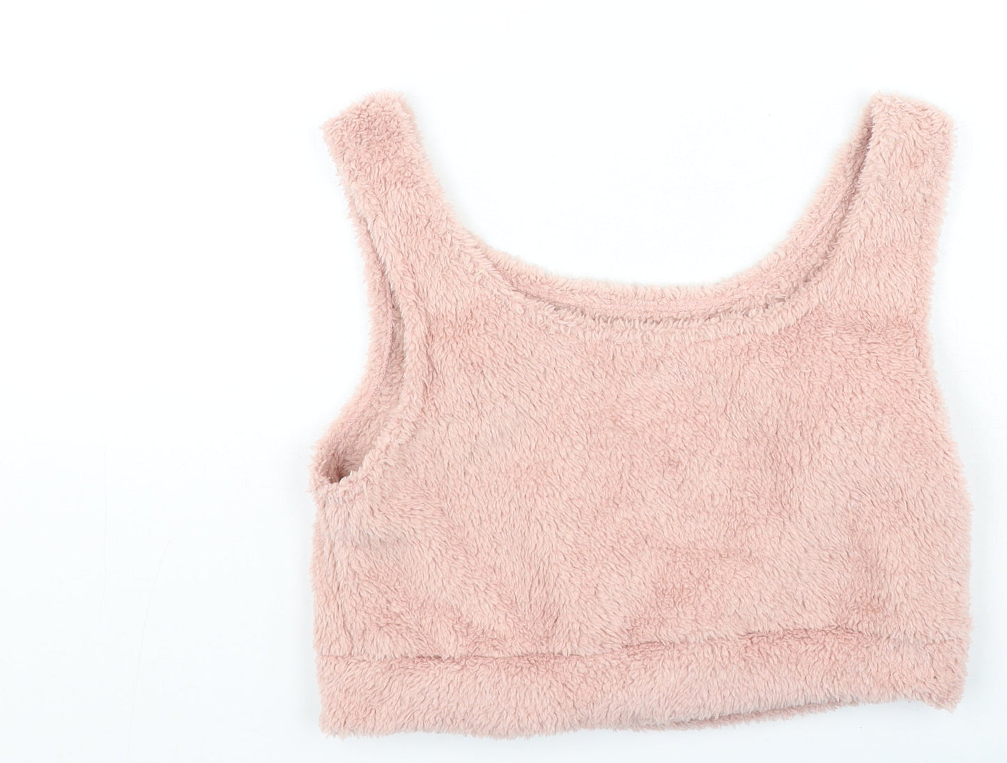 Preworn Womens Pink  Polyester Camisole Tank Size L Square Neck