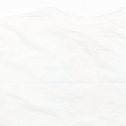Dunnes Girls White  Cotton Basic Casual Size 4-5 Years Round Neck