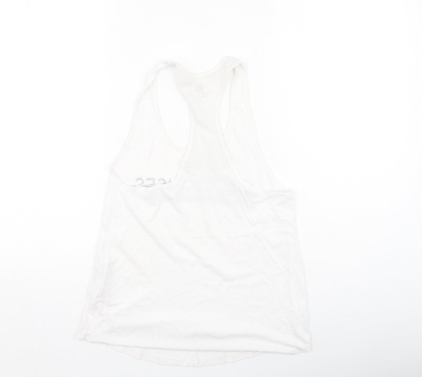 New Look Womens White  Polyester Basic Tank Size S Round Neck