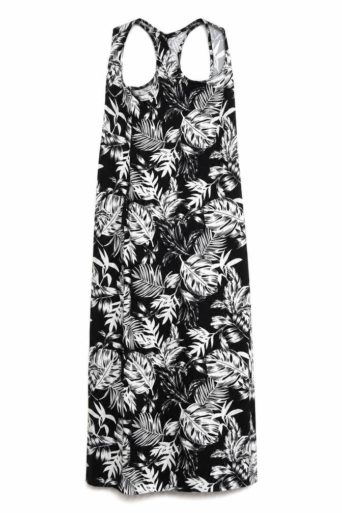 Peacocks Womens Black Floral Viscose Shift  Size 12  Round Neck