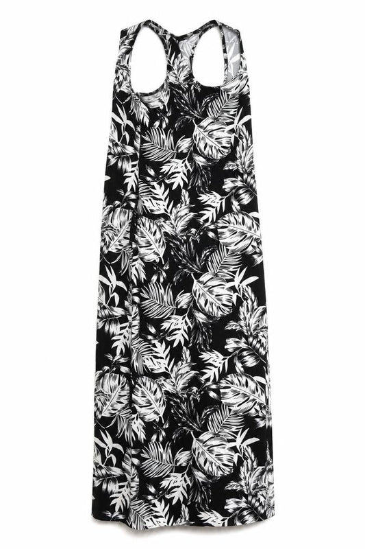 Peacocks Womens Black Floral Viscose Shift  Size 12  Round Neck