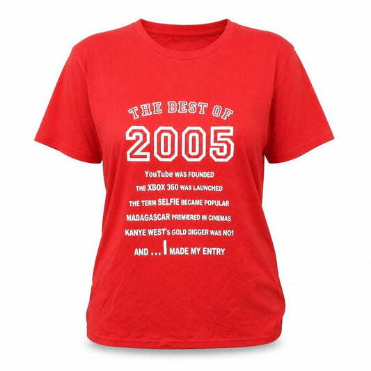 Earth Positive Womens Red  Cotton Basic T-Shirt Size M Round Neck - 2005