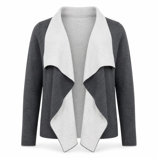 Primark Womens Grey Collared  Cotton Cardigan Jumper Size 10   - 10-12