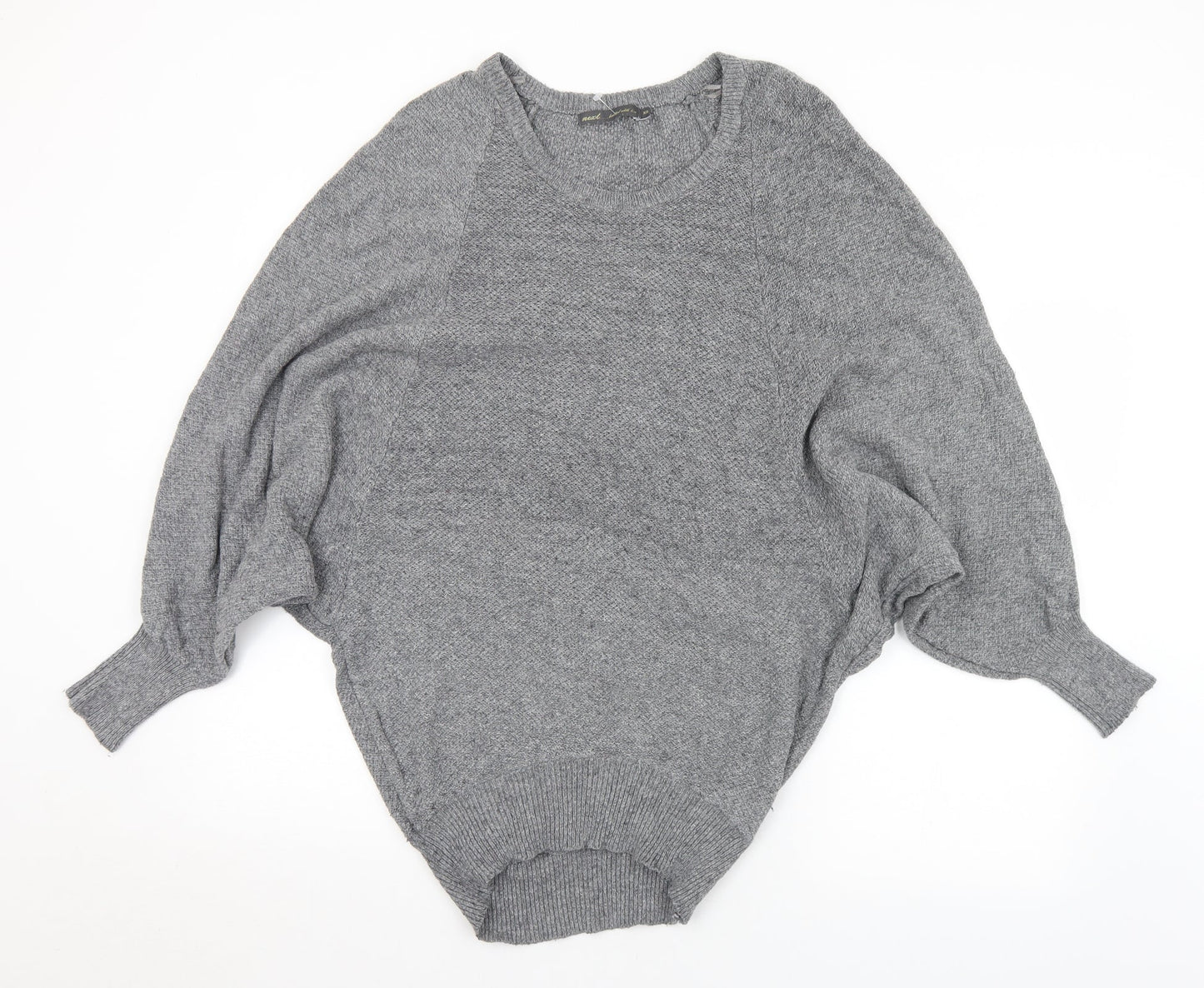 NEXT Womens Grey Round Neck  Cotton Pullover Jumper Size XS